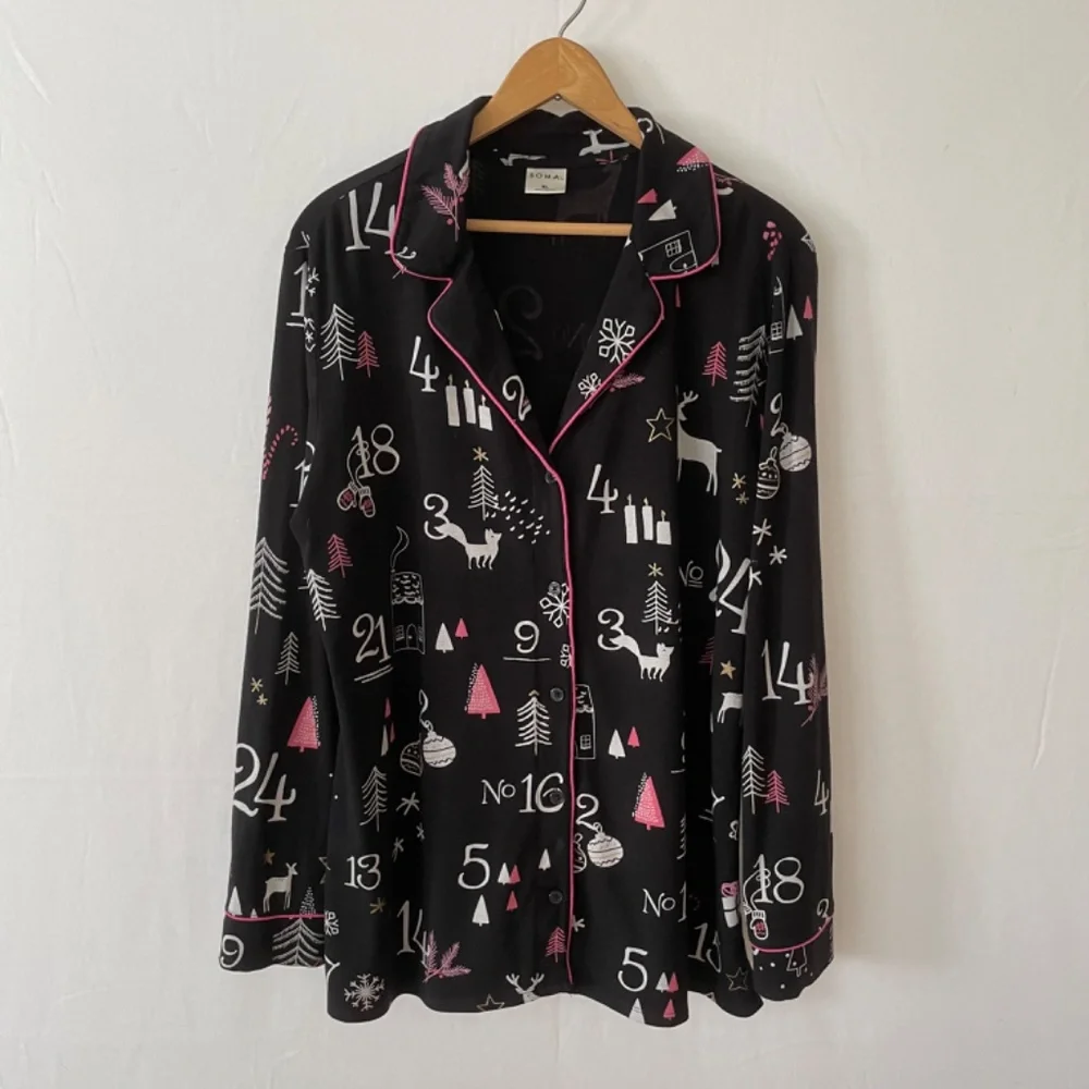 SOMA Women’s Size XL Button Up Long Sleeve Pajama Top